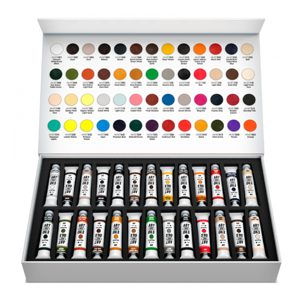 AK Interactive: Special Box Full Range ABT 502 Oils (52 Colors X 20 Ml)