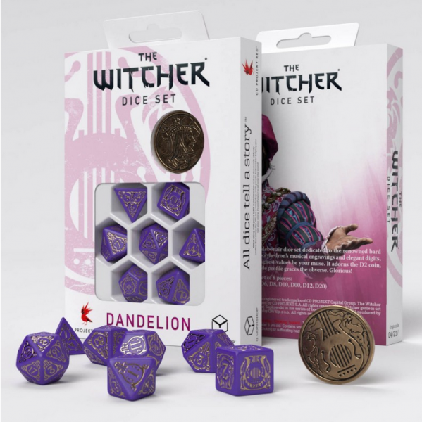 Q-Workshop Witcher Dice Set - Dandelion, Viscount de Lettenhove