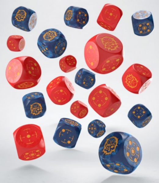 Exotic Dice Sets: Crosshairs Compact D6 - Cobalt & Red (20)