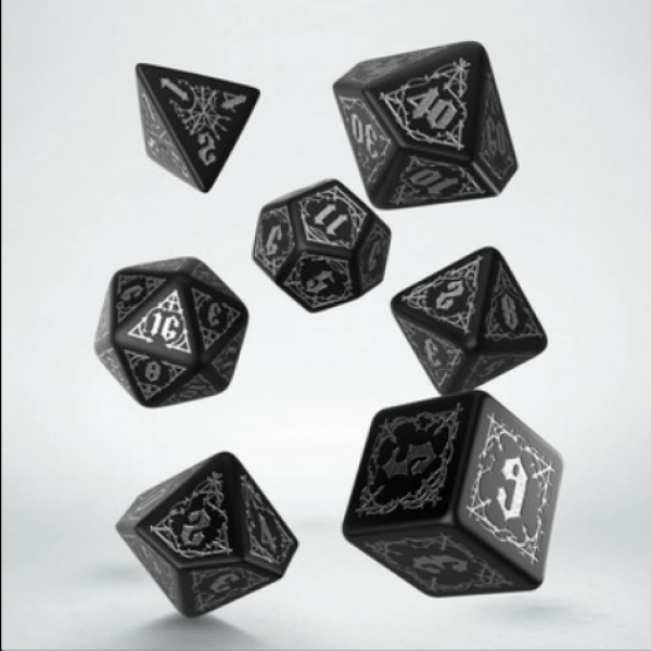 Exotic Dice: Bloodsucker Dice Set - Black & Silver (7)