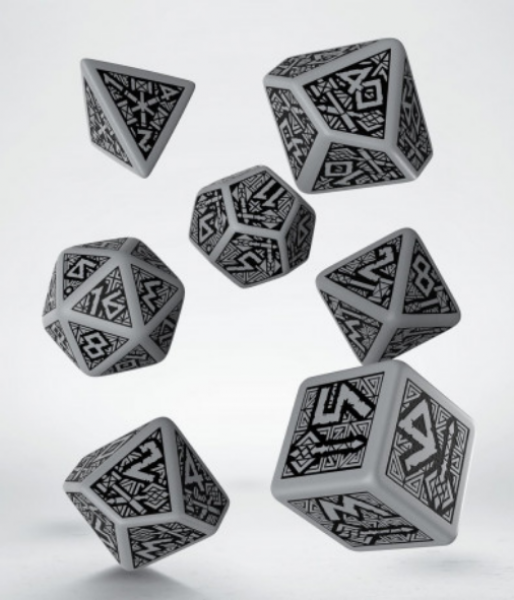 Exotic Dice: Dwarven Gray & Black Dice Set (7)