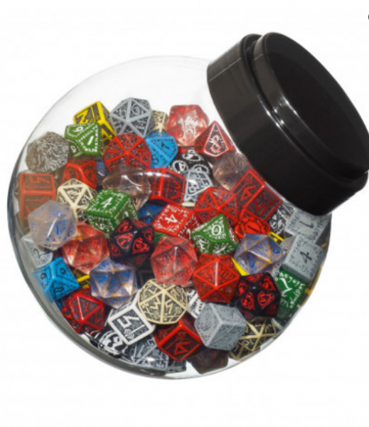 Jar of Dice with D6, D10, D20 (150)