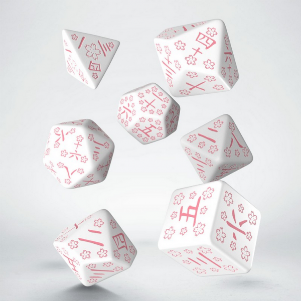 Exotic Dice: Japanese Dice Set - Cherry Blossom Petals (7)