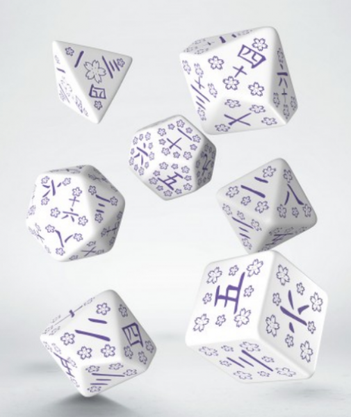 Exotic Dice: Japanese Dice Set - Blue Star Lotus (7)