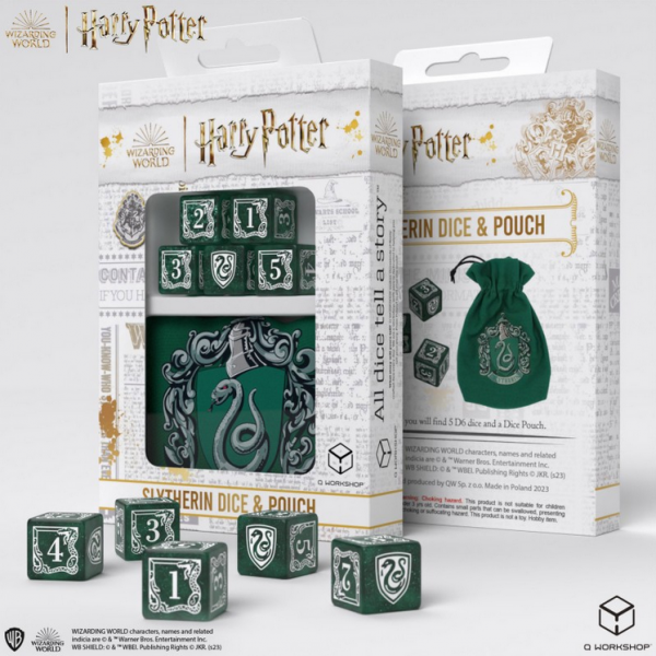 Dice Accessories: Harry Potter Slytherin Dice & Pouch