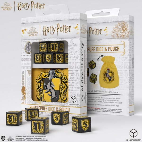 Dice Accessories: Harry Potter Hufflepuff Dice & Pouch