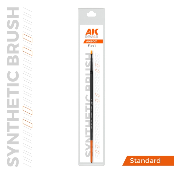 AK Interactive: AK SYNTHETIC BRUSH – FLAT 1
