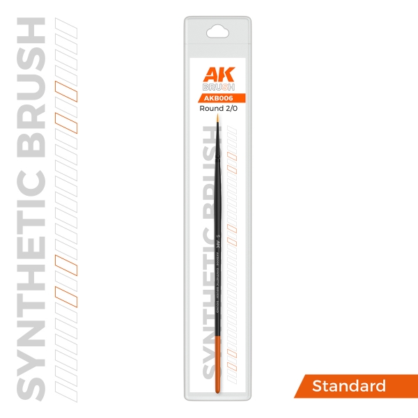 AK Interactive: AK SYNTHETIC BRUSH – ROUND 2/0