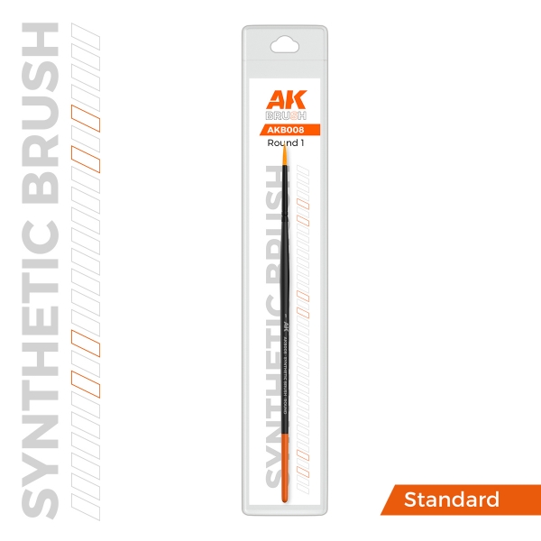 AK Interactive: AK SYNTHETIC BRUSH – ROUND 1