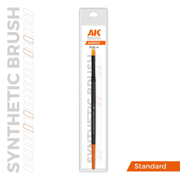 AK Interactive: AK SYNTHETIC BRUSH – FLAT 4