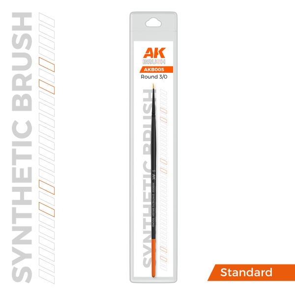 AK Interactive: AK SYNTHETIC BRUSH – ROUND 3/0
