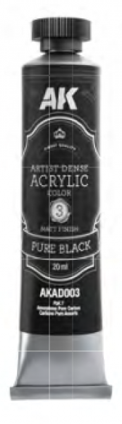 AK Interactive: Artist Dense Acrylic Color - Pure Black