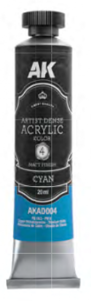 AK Interactive: Artist Dense Acrylic Color - Cyan