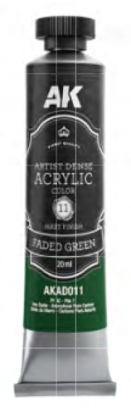 AK Interactive: Artist Dense Acrylic Color - Faded Green