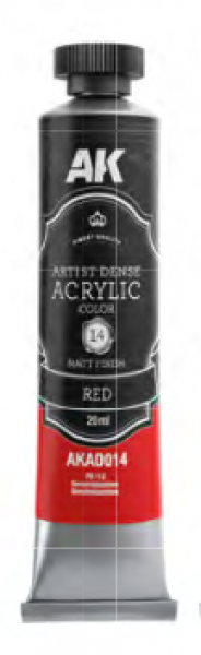 AK Interactive: Artist Dense Acrylic Color - Red