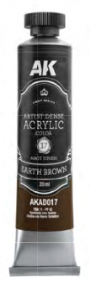AK Interactive: Artist Dense Acrylic Color - Earth Brown