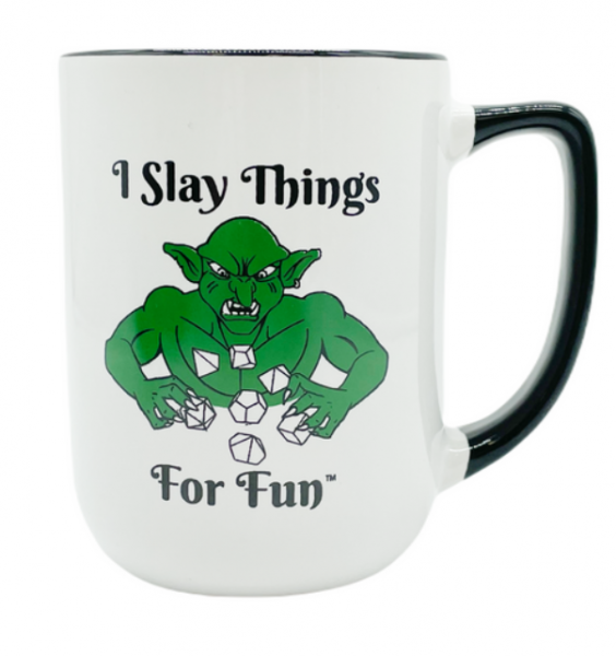 Old School Dice: Coffee Mug - I Slay Things For Fun