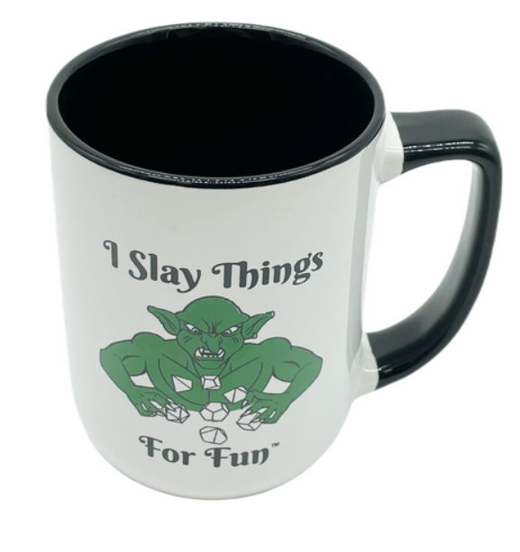 Old School Dice: Coffee Mug - I Slay Things For Fun