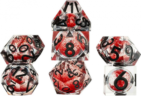 Fanroll D&D Red Liquid Core Dice Set (7)