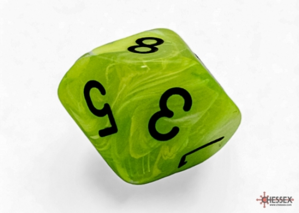 Chessex: Vortex Mega-hedral Bright Green/black d10 (1)