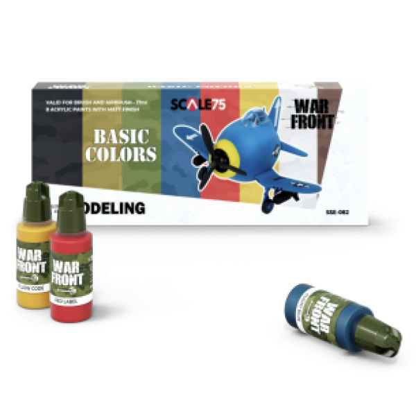 Warfront Range: Paint Set - SET BASIC COLORS (8 Bottles 17 ML)