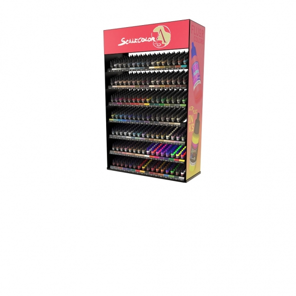 Scale Color Range:  SCALECOLOR SHOWCASE (RACK + PAINTS) (111 ×6 Bottles 17 ML)
