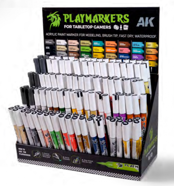 AK-Interactive: Playmarker Cardboard Display (144 Playmarkers)