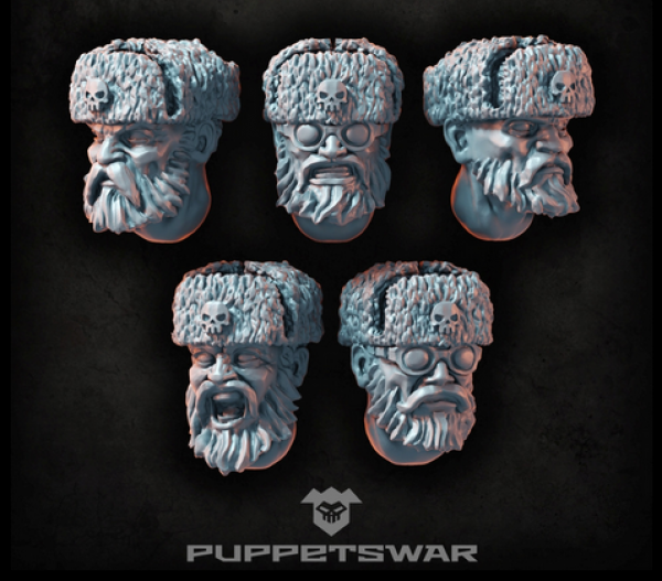 Puppetswar: (Accessory) Ushanka Heads (5)
