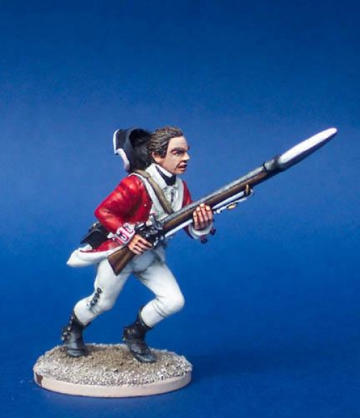 Front Rank Miniatures: 40A12 British Battalion Company - Attacking, Musket At Porte, Hat Fallin