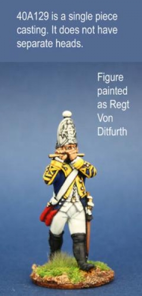 Front Rank Miniatures: 40A129 Hessian Grenadier Fifer In Gaiters, Marching (1 figure) (40mm)