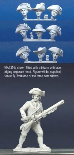 Front Rank Miniatures: 40A139 Long Regimental Coat - Standing, Reaching Into Cartridge Box (1 f