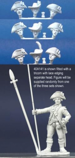 Front Rank Miniatures: 40A141 Long Regimental Coat - Standard Bearer / Officer Hand On Sword (1