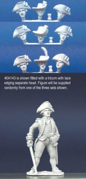 Front Rank Miniatures: 40A142 Standard Bearer / Officer With Spontoon, Barehead, Waving Head (1