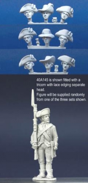 Front Rank Miniatures: 40A145 Standing - Long Regimental Coat - Sergent Standing With Musket (1