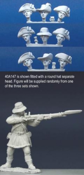 Front Rank Miniatures: 40A147 Hunting Shirts - Standing Firing, Short Gaiters, Haversack (1 fig