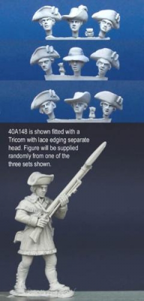 Front Rank Miniatures: 40A148 Hunting Shirts - Standing, High Porte, Overalls, Haversack (1 fig