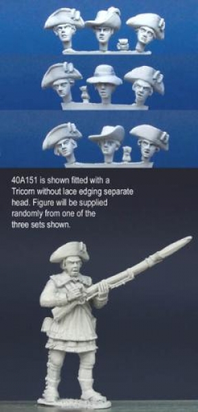 Front Rank Miniatures: 40A151 Hunting Shirts - Standing, Cocking Musket, Short Gaiters, Haversa