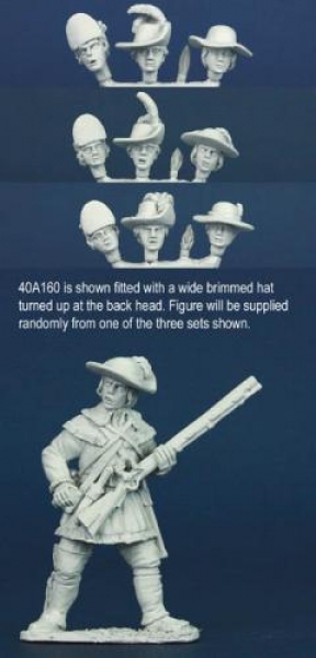 Front Rank Miniatures: 40A160 Continental Rifleman - Hunting Shirt, Loading (1 figure) (40mm)