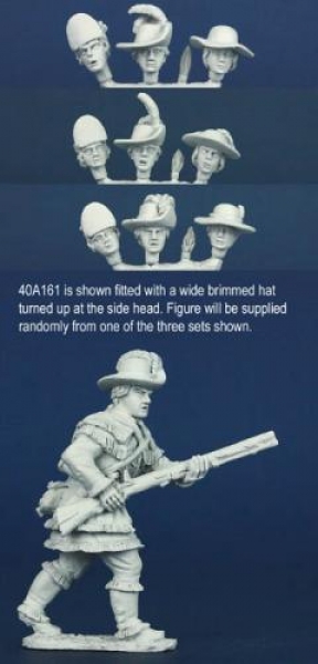 Front Rank Miniatures: 40A161 Continental Rifleman - Hunting Shirt, Advancing (1 figure) (40mm)