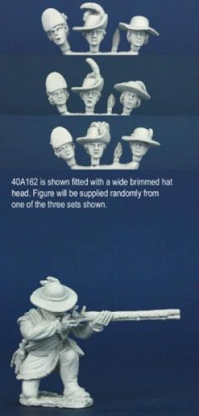 Front Rank Miniatures: 40A162 Continental Rifleman - Hunting Shirt, Kneeling Firing (1 figure) 