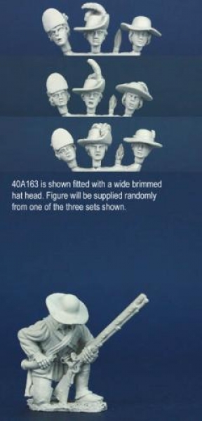 Front Rank Miniatures: 40A163 Continental Rifleman - Long Shirt, Kneeling Loading (1 figure) (4