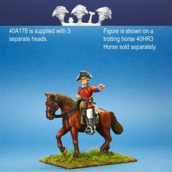 Front Rank Miniatures: 40A178 Staff Officer In Buttoned Across Coat, Pointing (Separate Heads) 