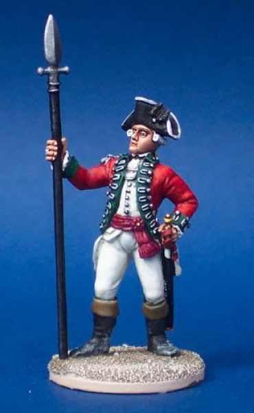 Front Rank Miniatures: 40A18 British Battalion Company Command - Officer Standing With Spontoon