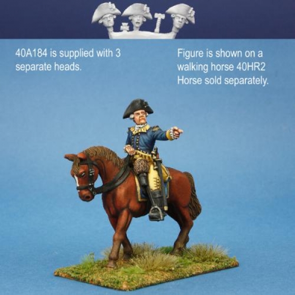 Front Rank Miniatures: 40A184 Continental General - General In Buttoned Across Coat, Pointing (