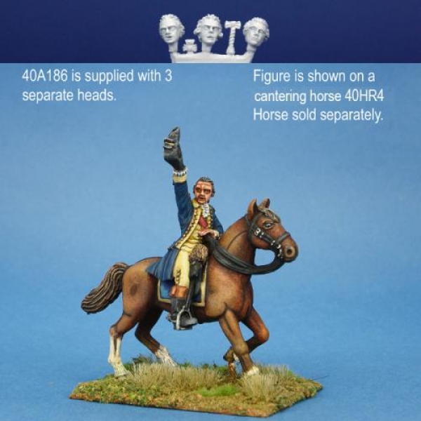 Front Rank Miniatures: 40A186 Continental General - General Waving Hat (Supplied With 3 Separat