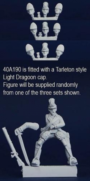 Front Rank Miniatures: 40A190 Continental Light Dragoon, Trooper With Separate Bent Sabre Arm (