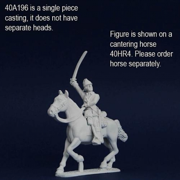 Front Rank Miniatures: 40A196 3rd Regiment Of Continental Light Dragoon - Officer Sabre Raised 