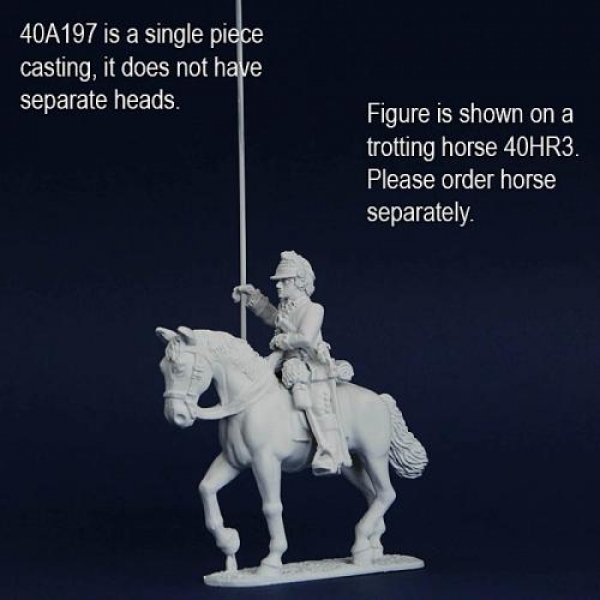 Front Rank Miniatures: 40A197 3rd Regiment Of Continental Light Dragoon - Standard Bearer (1 fi
