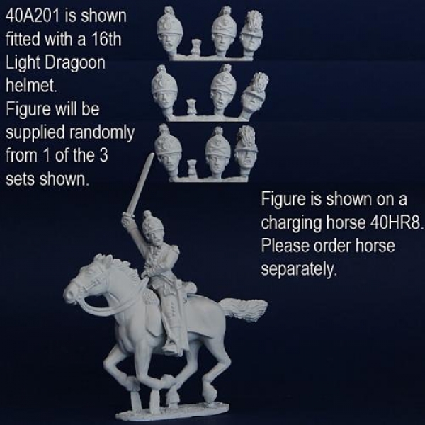 Front Rank Miniatures: 40A201 AWI British Light Dragoon (Suitable For 16th/17th Regiments) - Of