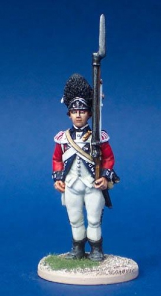 Front Rank Miniatures: 40A28 British Grenadier - Standing, Shouldered Musket (3 Head Variants) 